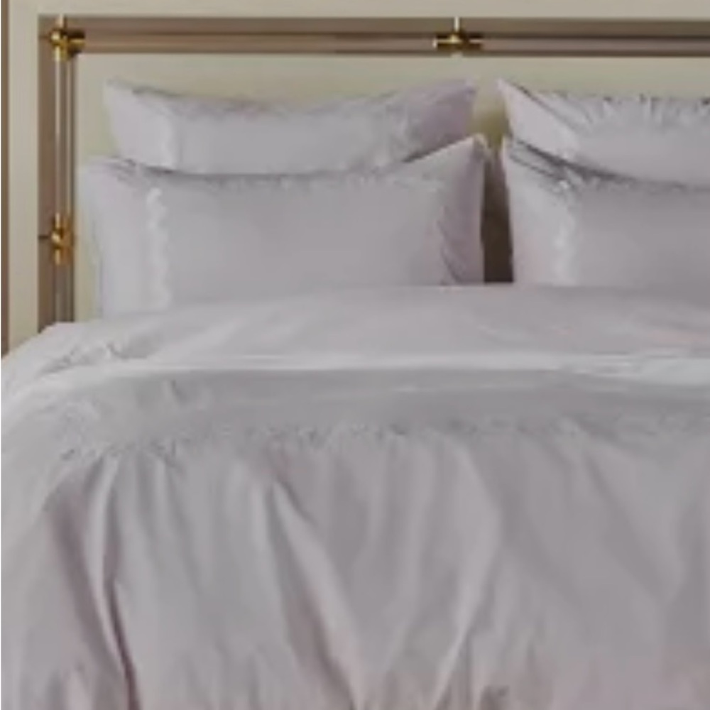 Maeve by Anthropologie lilac scallop organic sateen standard pillow cases